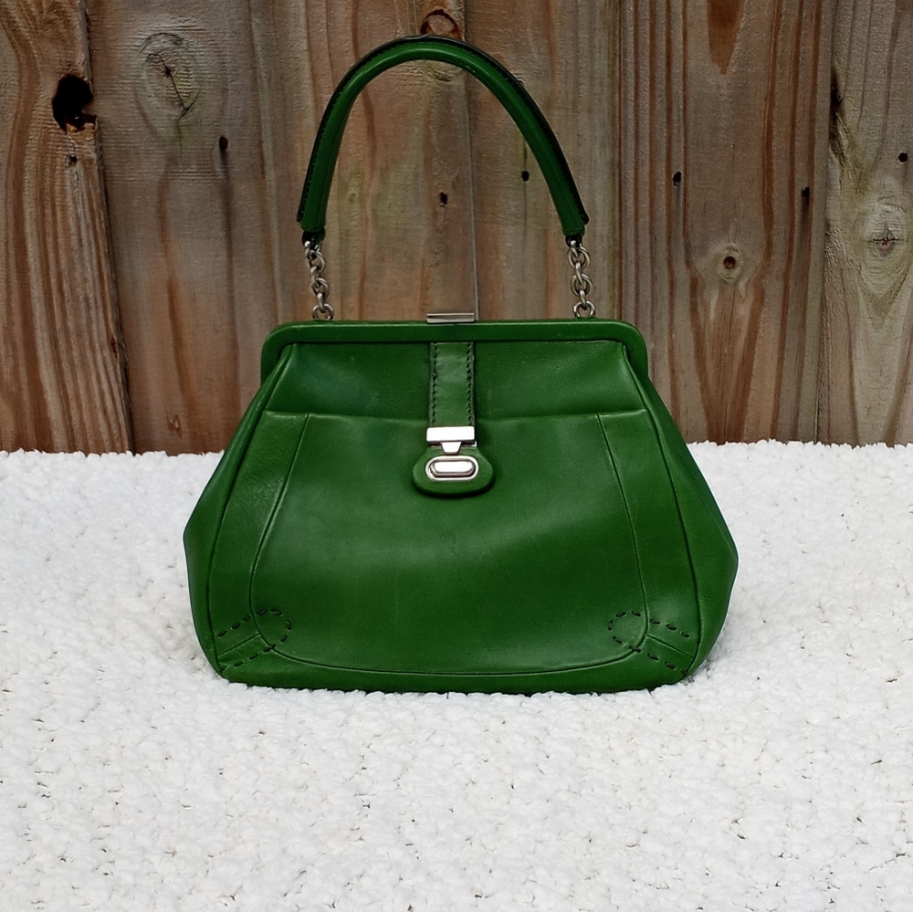 Tommy Hilfiger Green Satchel with Structured Design